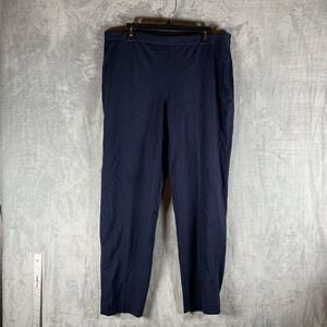 Boss Women's Dress Pants Navy Blue 12 Tapered‎ Flat Front Side Zip Career Office